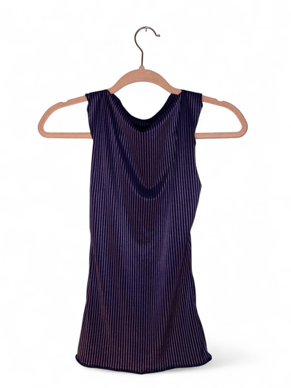 Sleeveless Ribbed Tank Top - Purple
